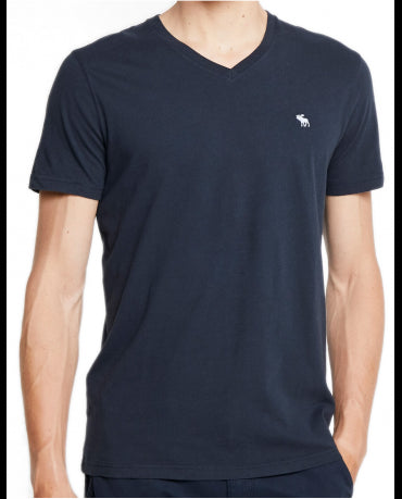 ABERCROMBIE FITCH Granatowy T-Shirt V-Neck