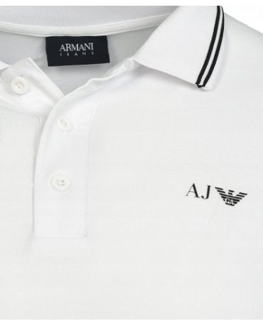 Armani Białe Klasyczne Polo Męskie