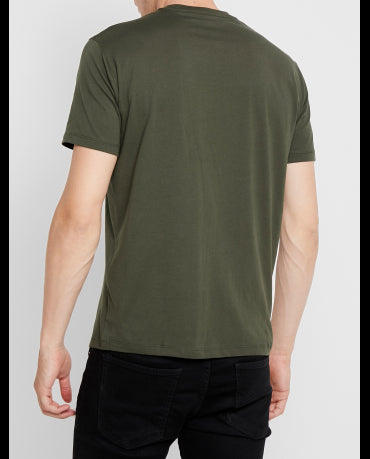ARMANI EXCHANGE Zielona Koszulka O-neck klasyczna