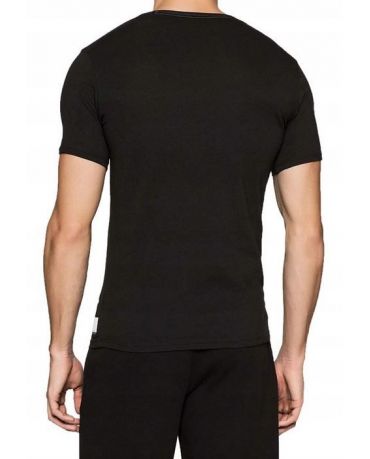 Calvin Klein Black V-Neck Białe Logo