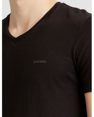 DIESEL Czarna Koszulka V-neck Klasyczna