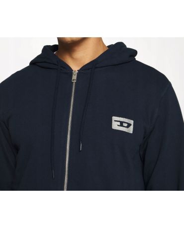Diesel Granatowa Bluza z Zamkiem