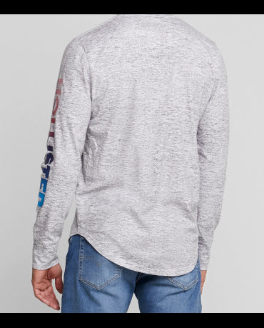 HOLLISTER by Abercrombie Męski Szary Longsleeve Długa Bluza