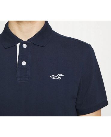 HOLLISTER California Granatowe Klasyczne Polo