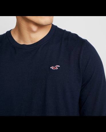 HOLLISTER California Navy Longsleeve Granatowy Klasyczny