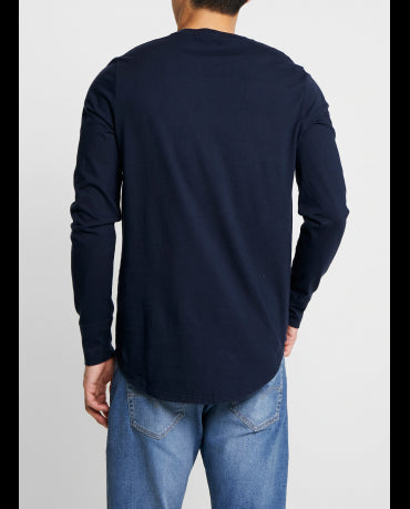 HOLLISTER California Navy Longsleeve Granatowy Klasyczny