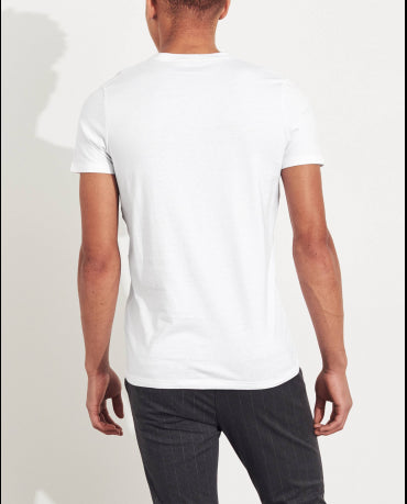 HOLLISTER California White Tshirt Biały O-Neck