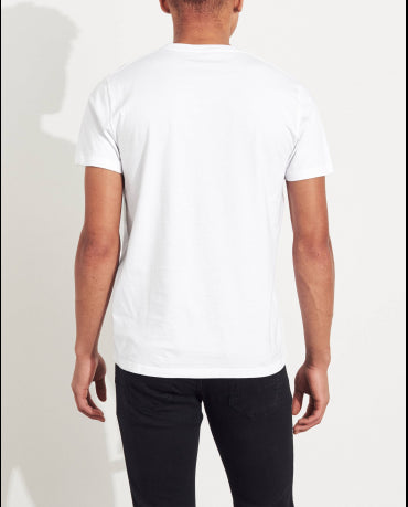 HOLLISTER California White Tshirt Biały V-Neck