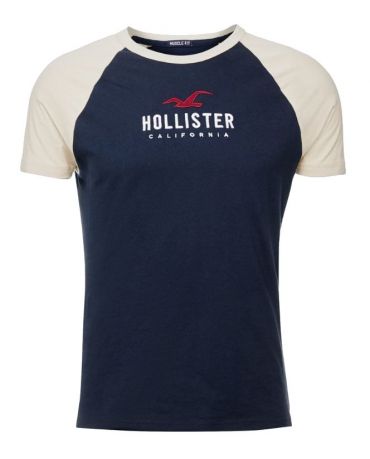 HOLLISTER California Tshirt Męski Haft Dwu Kolorowy