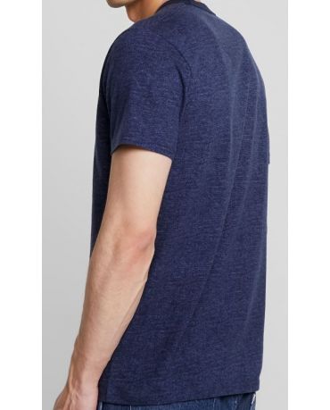 HOLLISTER California Tshirt Męski Haft Granatowy