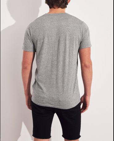 HOLLISTER California Grey Tshirt Szary V-Neck