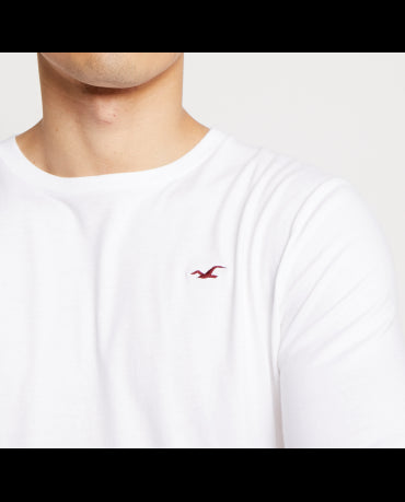 HOLLISTER California White Longsleeve Biały Klasyczny