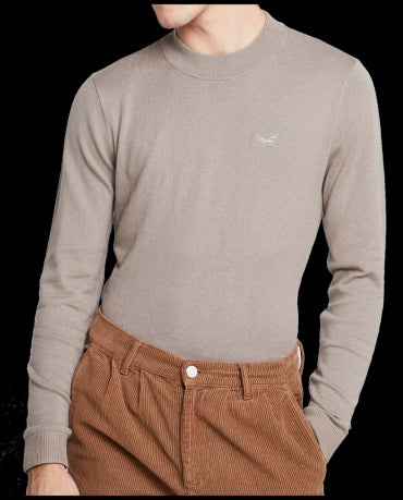 HOLLISTER Jasno Brązowy Sweter Męski