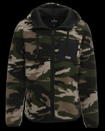 HOLLISTER Kurtka Moro Militarna Polar