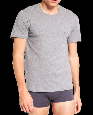 HUGO BOSS Szara Koszulka O-neck Klasyczna
