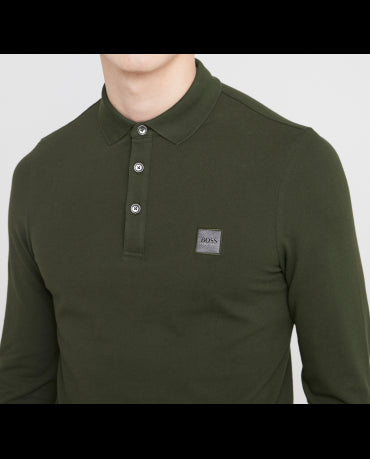 HUGO BOSS Premium Zielony Longsleeve Polo