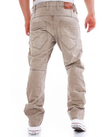 Jack & Jones Beżowe Jeansy Stan Osaka Camel