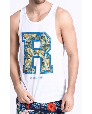 JACK & JONES BIAŁA KOSZULKA BEZ RĘKAWÓW TANK TOP