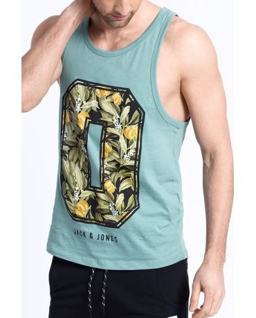 JACK & JONES BŁĘKITNA KOSZULKA BEZ RĘKAWÓW TANK TOP