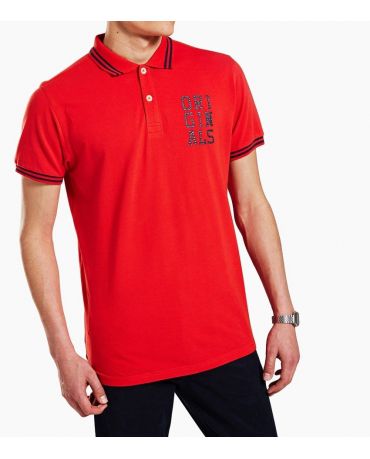 JACK & JONES CZERWONA KOSZULKA POLO S