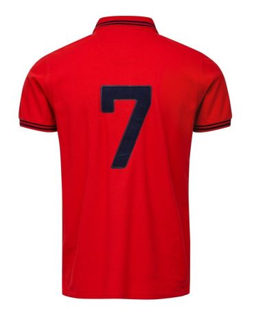 JACK & JONES CZERWONA KOSZULKA POLO S