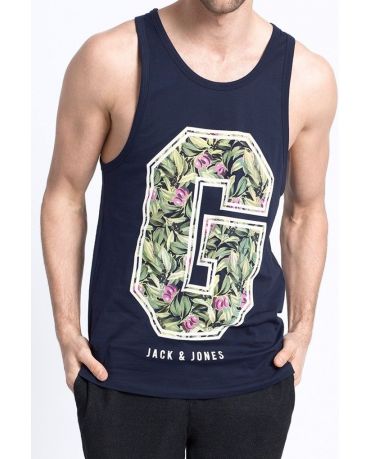 JACK & JONES GRANATOWA KOSZULKA BEZ RĘKAWÓW TANK TOP