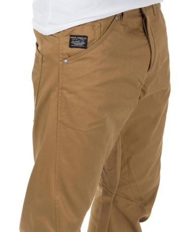 JACK & JONES JEANSOWE SPODNIE BRĄZOWE