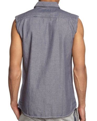 Jack & Jones Koszula Bezrękawnik Szaro Niebieski