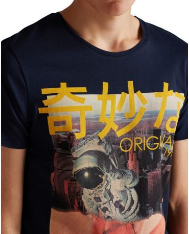 JACK & JONES KOSZULKA ABSTRACT GRANATOWA