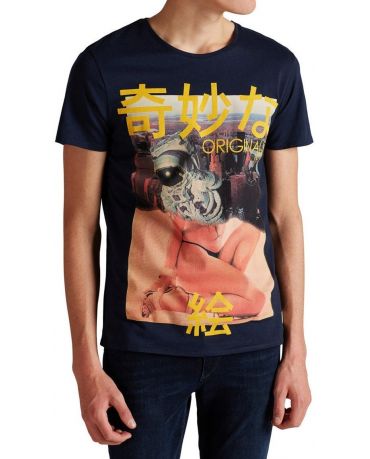 JACK & JONES KOSZULKA ABSTRACT GRANATOWA