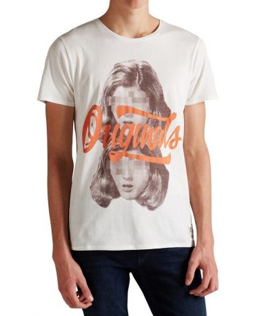 JACK & JONES KOSZULKA ABSTRACT KREMOWA