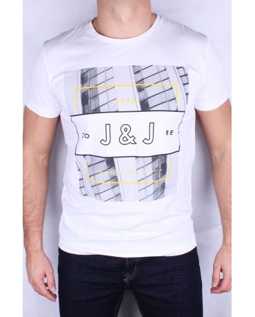 JACK & JONES KOSZULKA BIAŁA YOU TEE