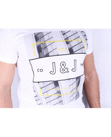 JACK & JONES KOSZULKA BIAŁA YOU TEE