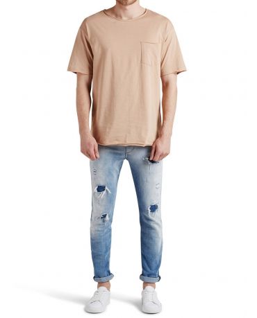 JACK & JONES KOSZULKA BOAT BEŻOWA