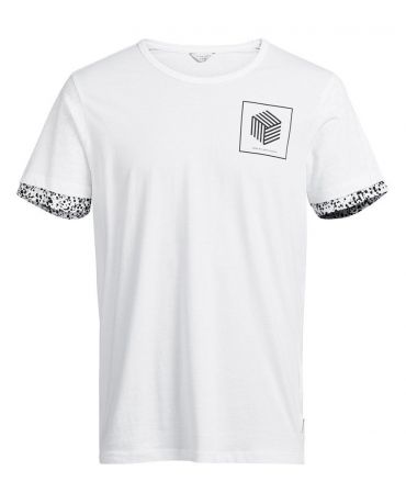 JACK & JONES KOSZULKA SPLASH BIAŁA