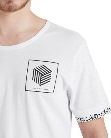JACK & JONES KOSZULKA SPLASH BIAŁA