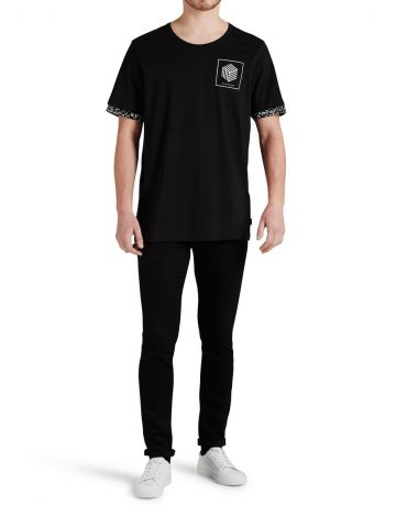 JACK & JONES KOSZULKA SPLASH CZARNA