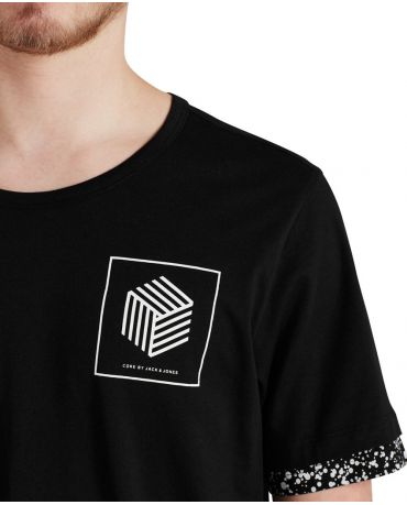 JACK & JONES KOSZULKA SPLASH CZARNA