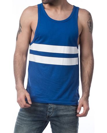 JACK & JONES PASY NIEBIESKA KOSZULKA BEZ RĘKAWÓW TANK TOP
