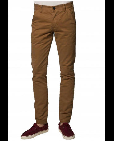 Jack & Jones Regularne Chinosy Męskie Brązowe Spodnie Casualowe