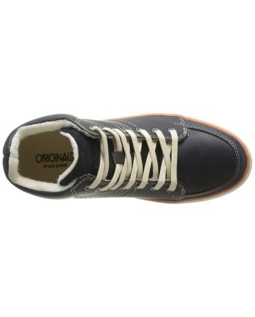 JACK & JONES CZARNE SKÓRZANE BUTY MĘSKIE