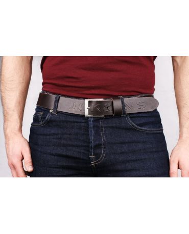 JACK & JONES MĘSKI SKÓRZANY PASEK BRĄZOWY rozmiar 105 W36