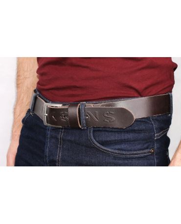JACK & JONES MĘSKI SKÓRZANY PASEK BRĄZOWY rozmiar 105 W36