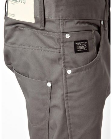 JACK & JONES SPODENKI SZARE MĘSKIE SZTYWNE ŚLISKIE