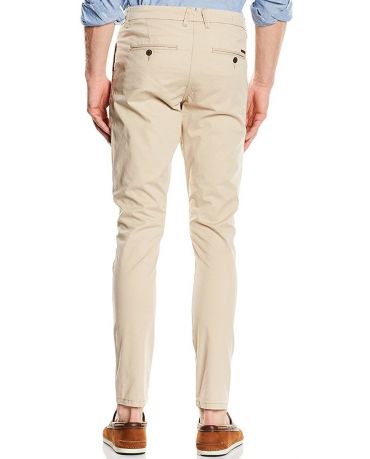 Jack&Jones Beżowe Chinosy Slim Fit Dopasowane Męskie