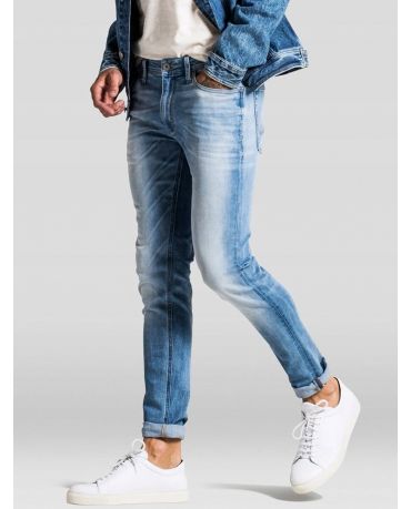 Jack&Jones Błękitne Rurki Męskie Dopasowane Skinny Fit