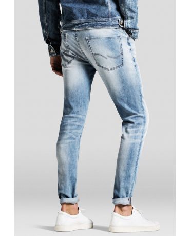 Jack&Jones Błękitne Rurki Męskie Dopasowane Skinny Fit