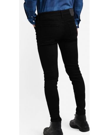 Jack&Jones Czarne Męskie Jeansy z Dziurami Dopasowane