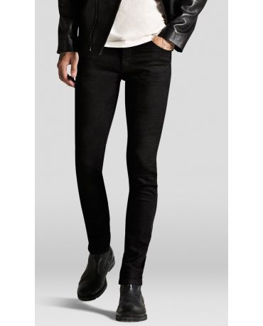 Jack&Jones Czarne Rurki Męskie Jeansy Skinny Fit