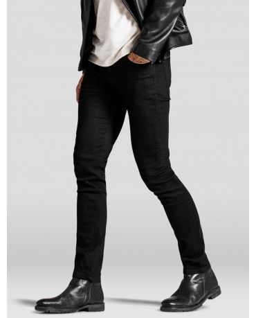 Jack&Jones Czarne Rurki Męskie Jeansy Skinny Fit